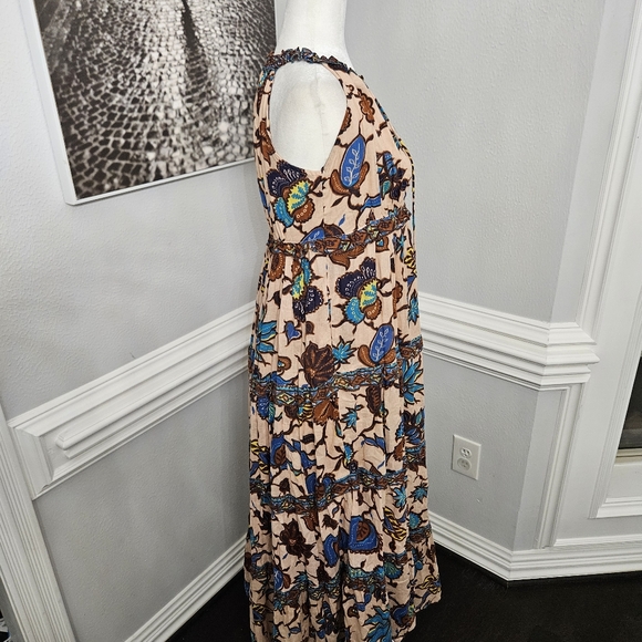 NWT Anthropologie Love The Label Boho Printed Maxi Dress Size XS P 100% cotton - Picture 7 of 13